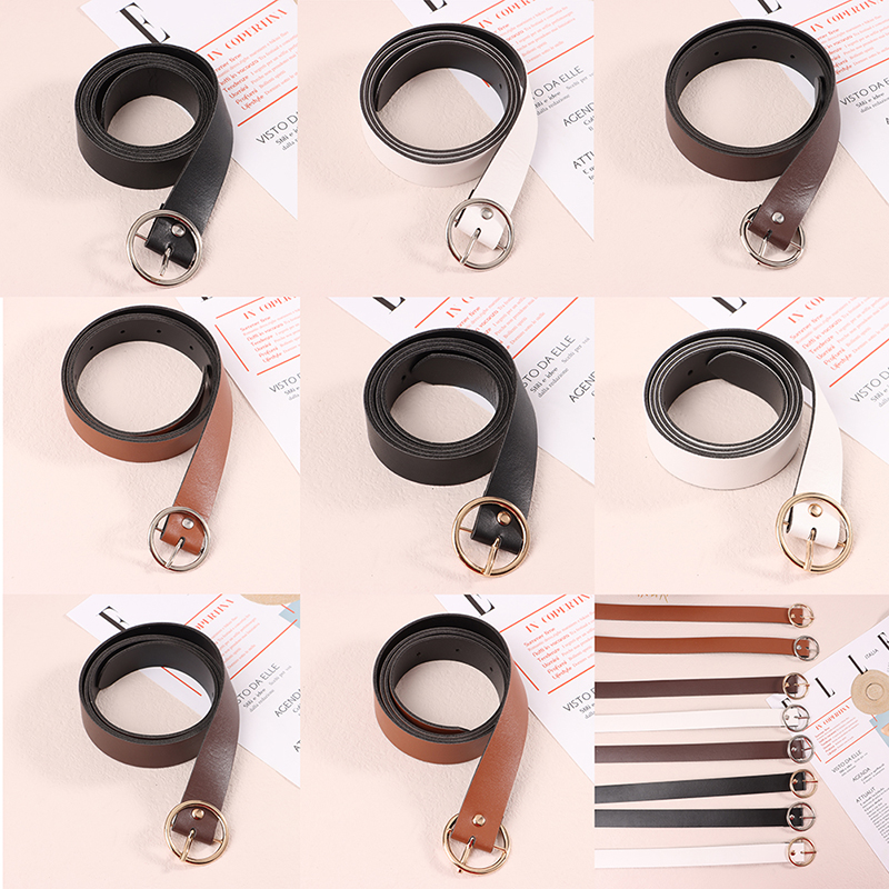 Title 5, 1Pc 100CM Leather Belt Fashion Waist Belts Meta...