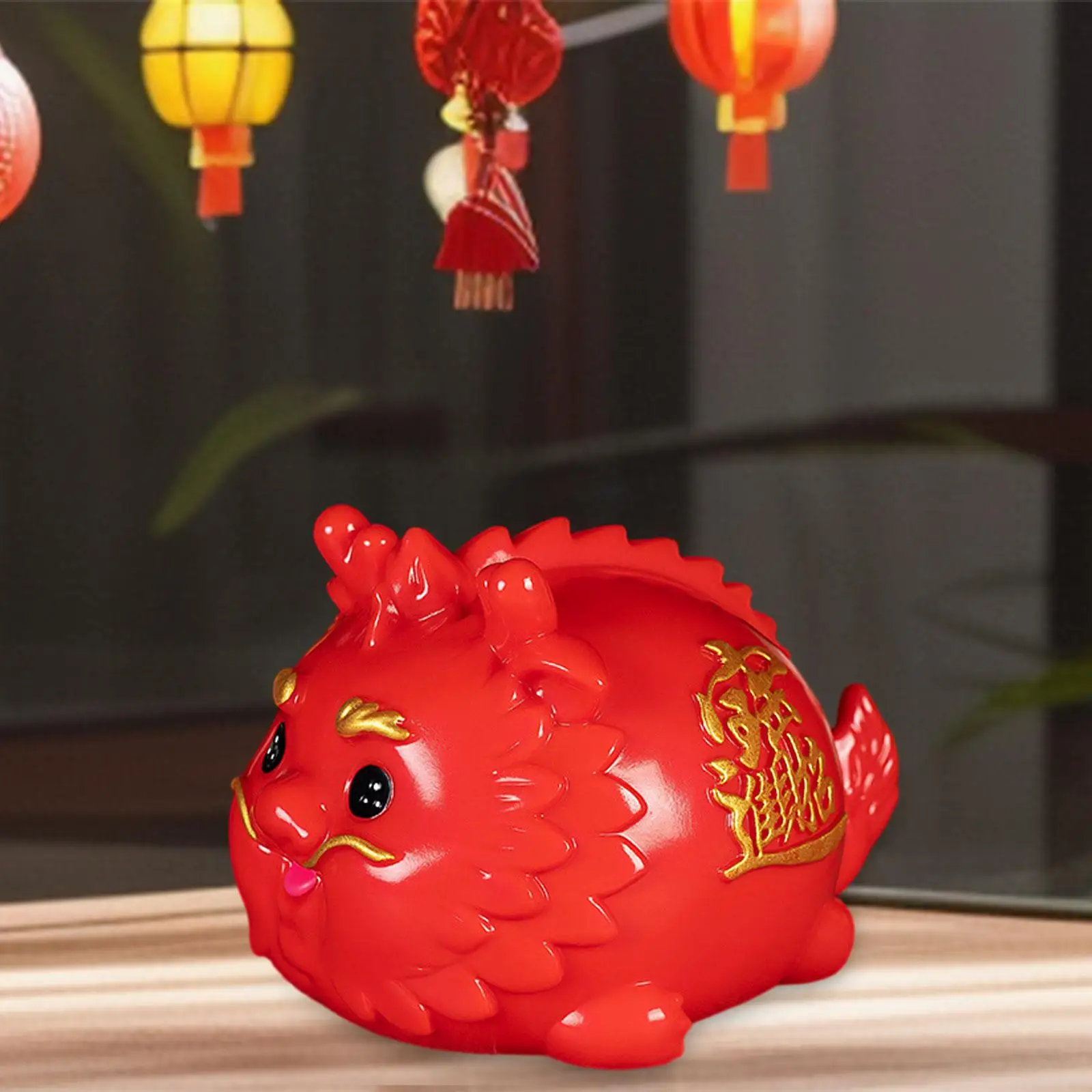 Spring Festival Dragon Piggy Bank Chinese New Year Piggy Bank Storage Case Dragon Statue for Living Room Holidays Desk Home Kids
