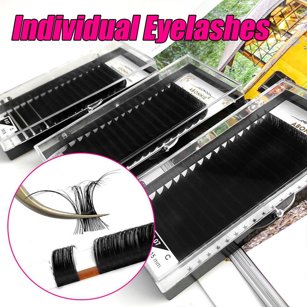 Best of Abonnie Classic Eyelashes Extension Fluffy Individual Lashes Extensions Supplies Dark Black Cilia All Size False Eyelash Reviews & Tips - Image 6