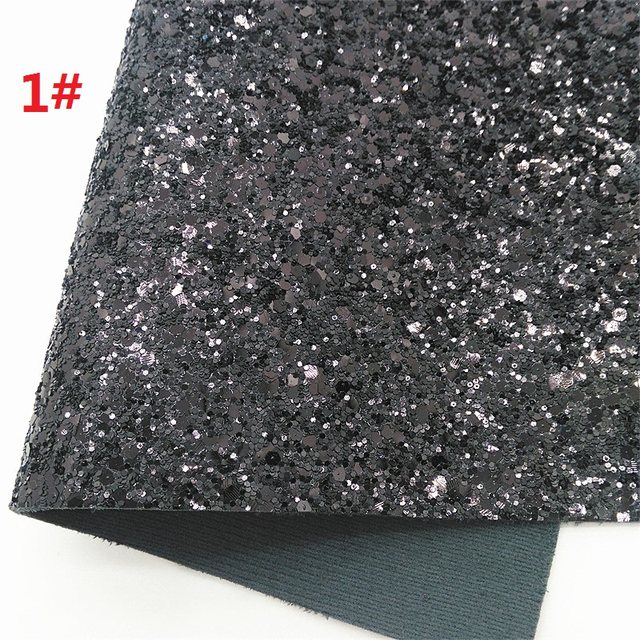 Faux Leather Sheets Black Fine Chunky Glitter Metallic - Temu