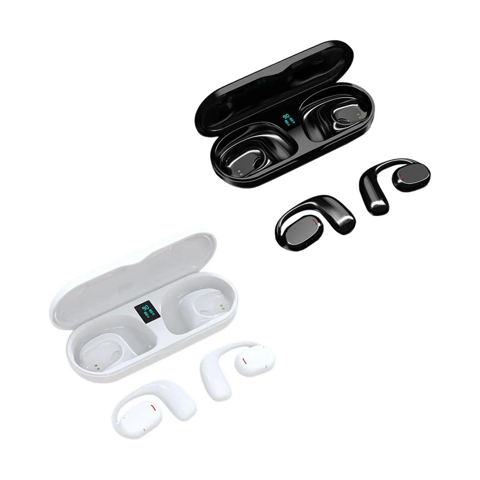 Over Ear Earphones IPX7 Waterproof Lightweight Earpiece with Charging Case Headphones Headset  for Running Sports Workout