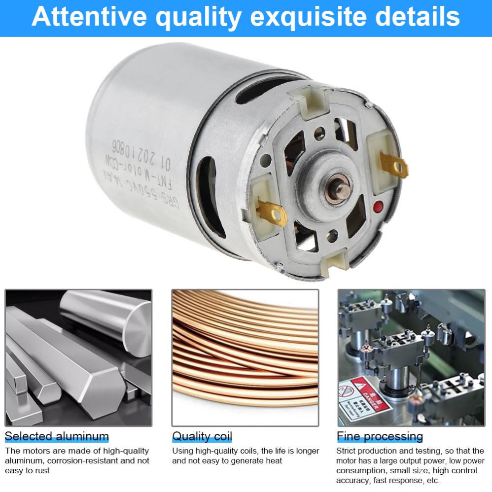 Sa2c48c8d9ee843e7833b5476d8f8f1084 RS550 9/11/12/13/14 silnik elektryczny DC zębów 10.8V/12V/14.4V/16.8V/18V/21V/25V silnik wiertło do wkrętarki z przekładnią o wysokim momencie obrotowym