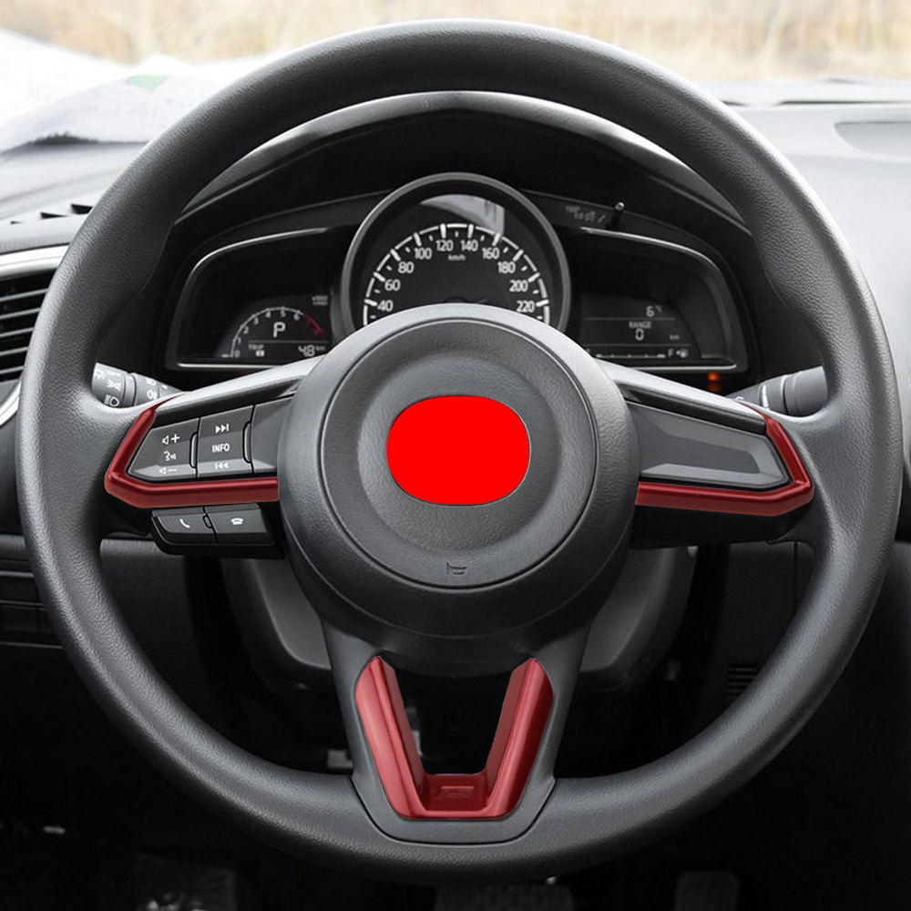 Für Mazda 3 6 CX3 CX-3 CX-5 CX5 CX8 CX 9 Axela ATENZA 2017 2018 2019 3 Stücke Auto Lenkrad trim Pailletten Abdeckung Aufkleber – Detail 1