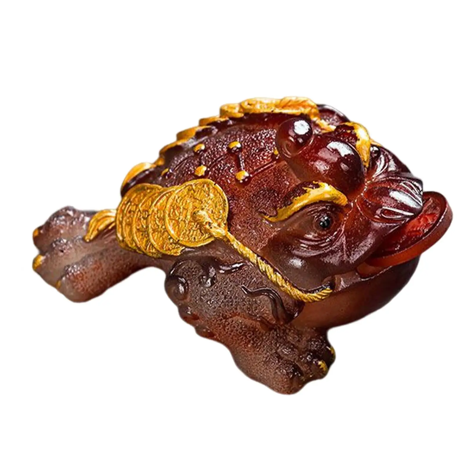 Changing Color Toad Figurine Fortune Resin Crafts Tea Pet Ornament Luck Toad for Tea Table Tea Tray Tea Accessories Decor