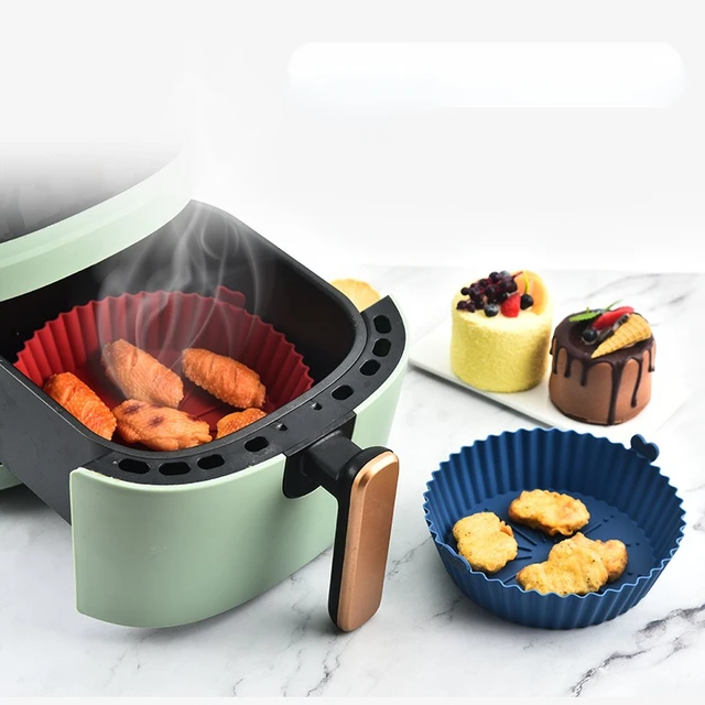 Air Fryer Silicone Pot,Round Reusable Air Fryers Oven Baking Tray Fried  Chicken Basket Mat Replacemen Grill Pan Accessories - AliExpress