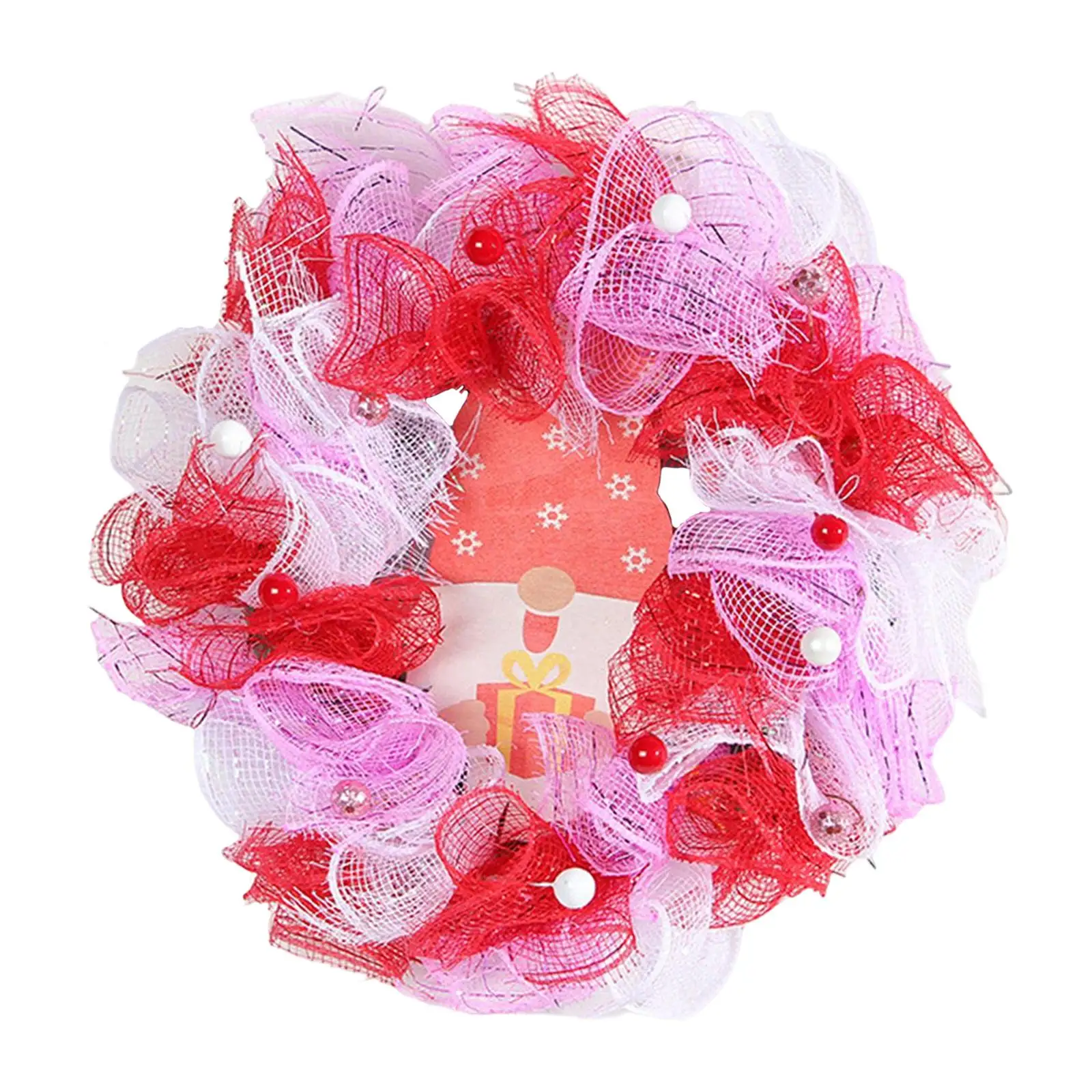 Creative Valentine`S Day Wreath Decor Wall Hanging Decor Front Door Party