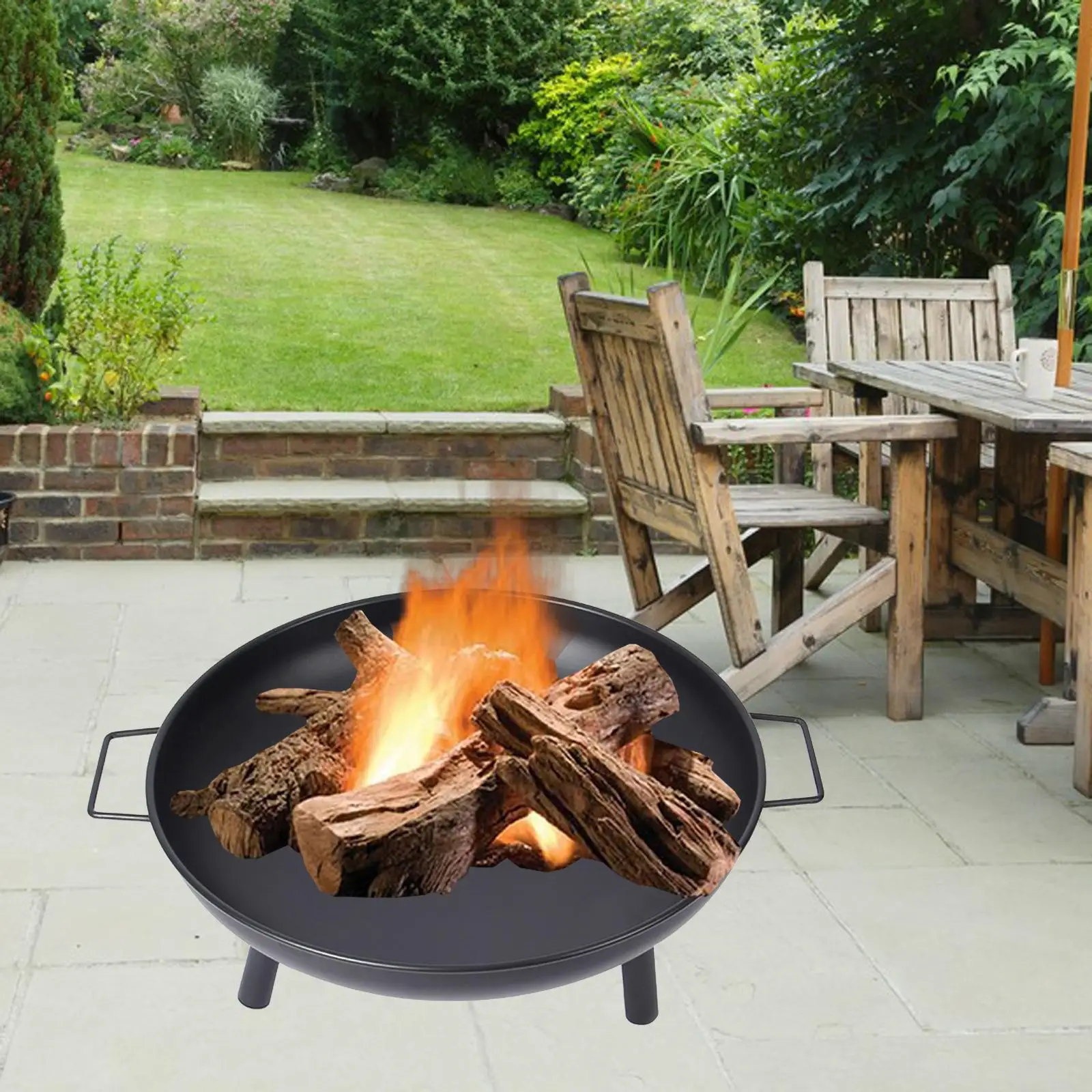 Cast Firepit Sturdy Stand Portable for Garden Backpacking Party