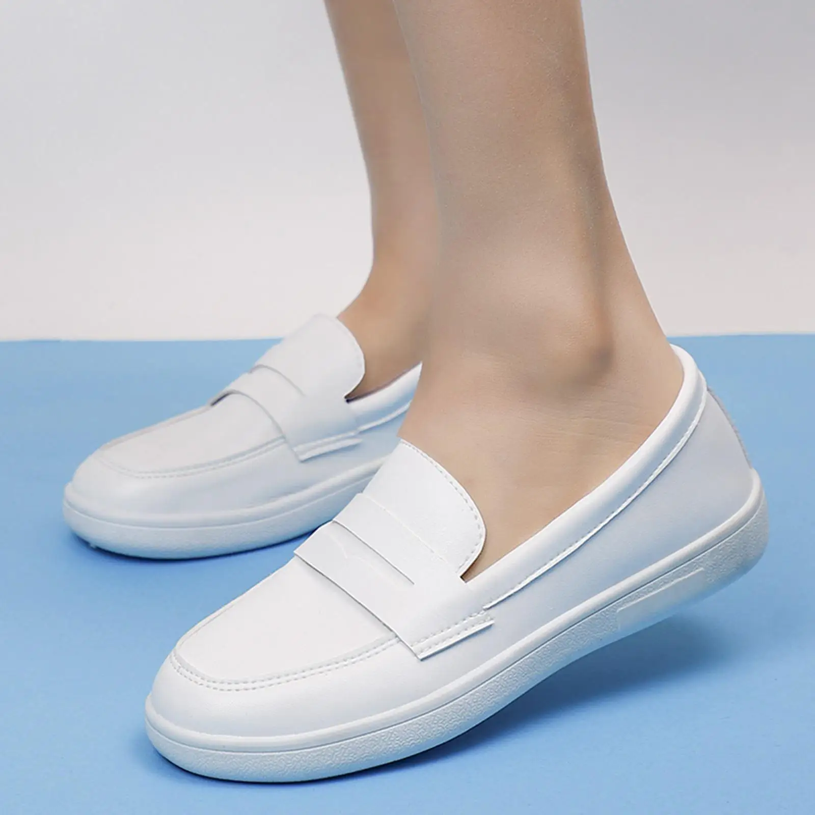 Women`s Nursing Shoes Walking Slip on Shoes Nurse Loafers Summer Lightweight Flat Nursing Shoes for Office , Heart 40