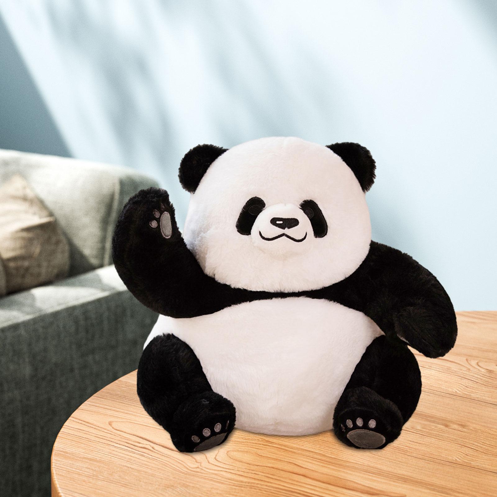 Panda Plush Doll Cute Ornament Decorative Multipurpose Hugging Pillows Throw Pillow for Easter gift Room Travel Halloween