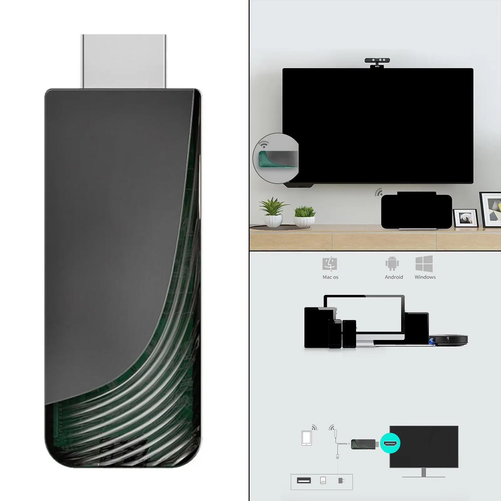 / Display  Screen Mirroring TV Stick for TV Laptop Smartphone