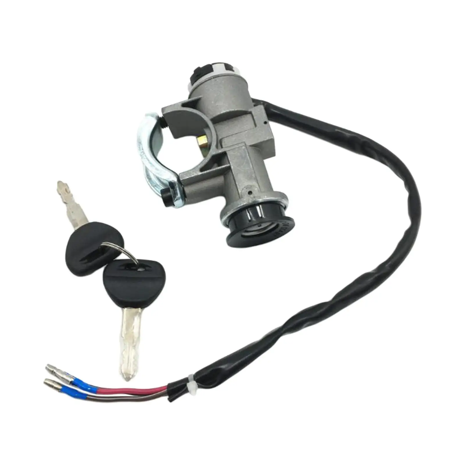 Motorcycle Ignition Switch with Keys Replacement Parts Key Locking Starter Switch 3 Wires Ignition Switch for HS800 800cc