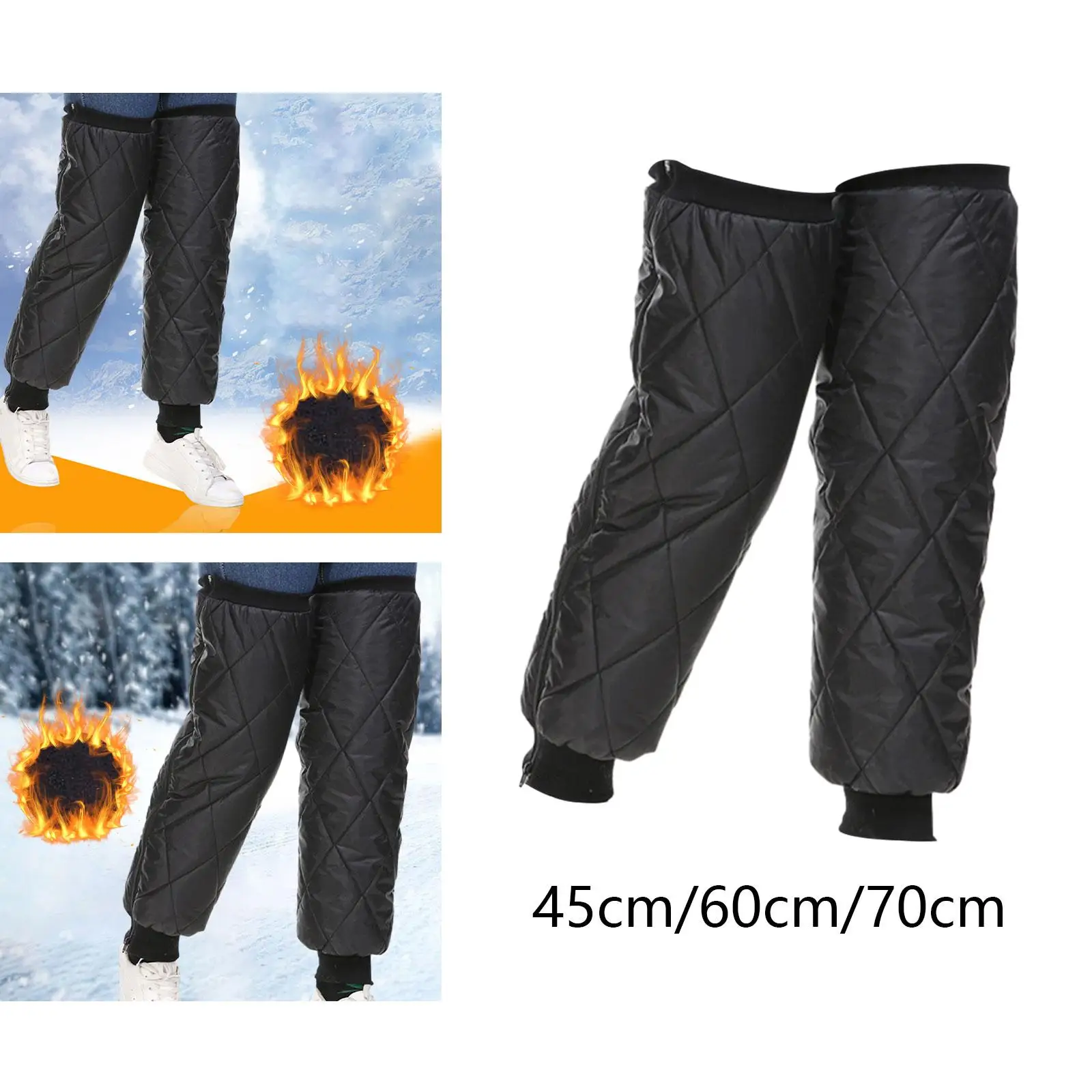 1 Pair Leg Warmers Windproof Leg Gaiter for Men Women Motorbike Winter