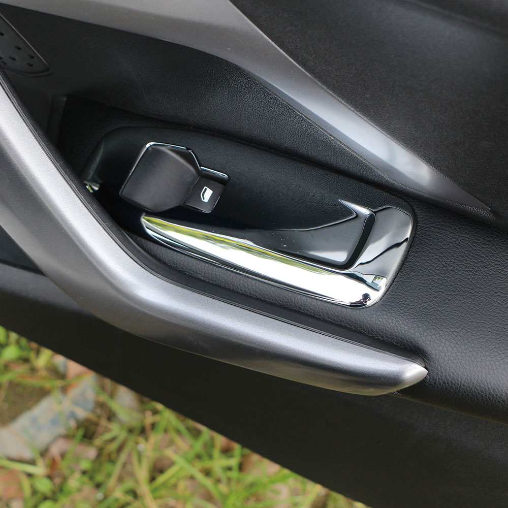 Fensterheber-Panel-Abdeckungsverkleidung für Peugeot 2008 208 2014–2019, ABS-Tür, Fensterheber, Knopfschalter, Dekoration, Aufkleber, Zubehör – Detail 1