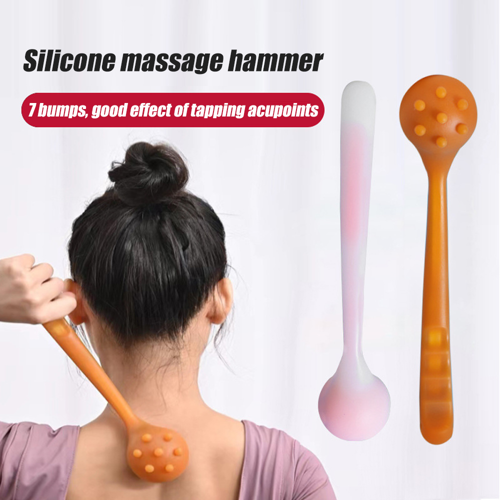 Best of EGASSAM 1Pcs Manual Back Massage Hammer Tool, Handheld Silicone Hammer For Whole Body Legs Arms Back In Home Office Reviews & Tips - Image 3