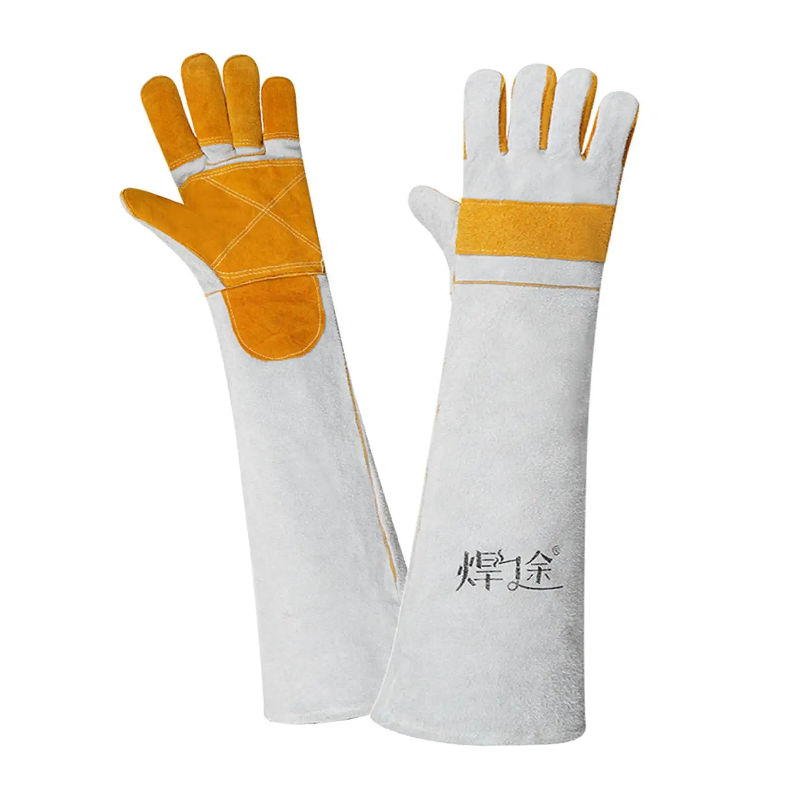 Pair of Electric Welding Gloves Wear Resistant Welding Accessories Protection Gloves Fireproof for Women Men