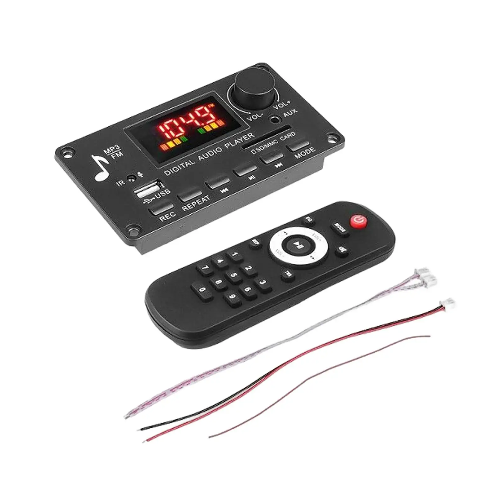 TWS MP3 Amplifier Board 12V USB TF USB FM Car Radio 2x40W Kit 80W Audio Module