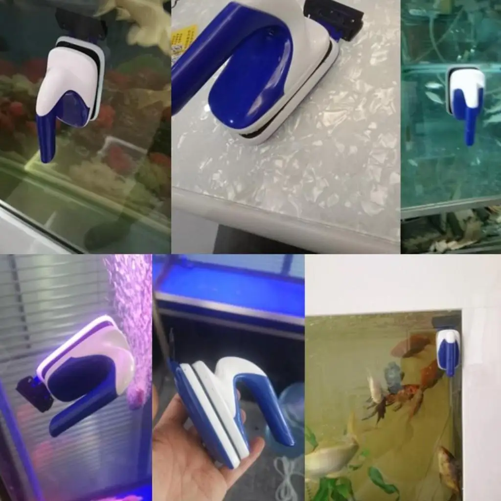 Magnetic Aquarium Fishes Tank Brush Float   Algae Scraper Cleaner