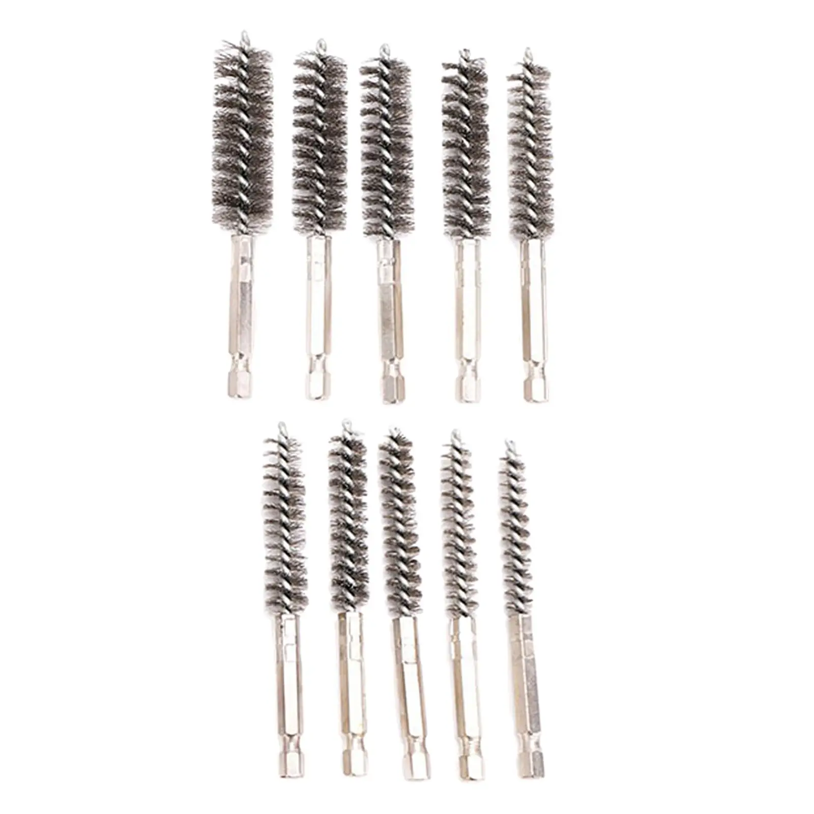 10 Pieces Bore Cleaning Brush Rust Cleaner Assorted bits Brush for Machining Fabrication Cleaning Ports Automotive
