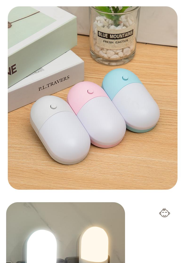 AvvRxx LED Night Light Sensor Lighting Mini EU US Plug Night Light Lamp for Children Room Bedroom Lights Christmas Lighting