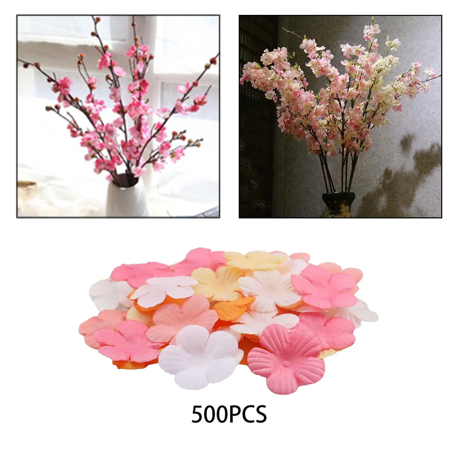 Artificial Craft Flowers, Fake Flower Heads, 500Pcs Mini Silk Petal, Fake Flower