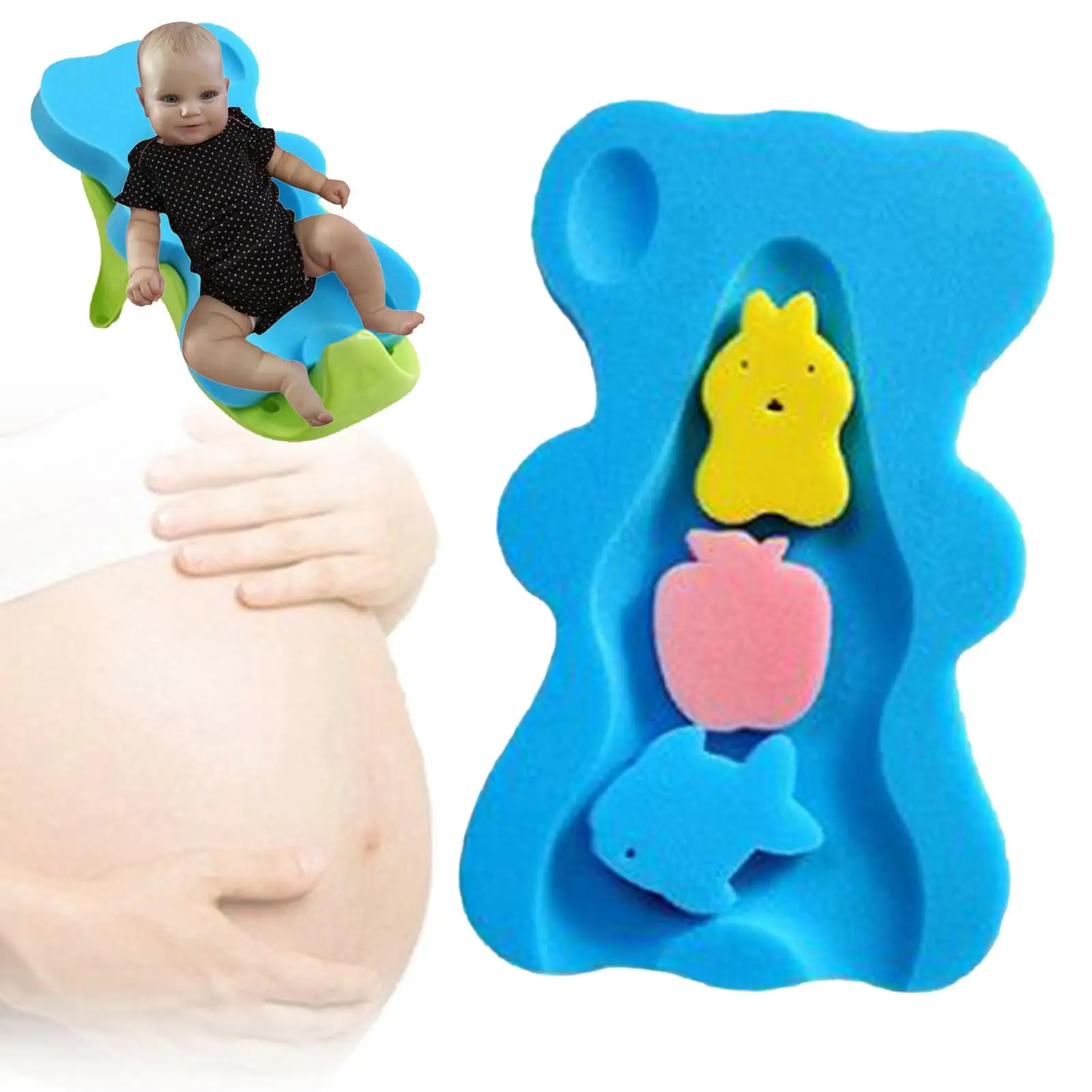  Mat/ Bath  /Soft/ Foldable Infant  Mat Newborn Cushion for Toddlers Tub