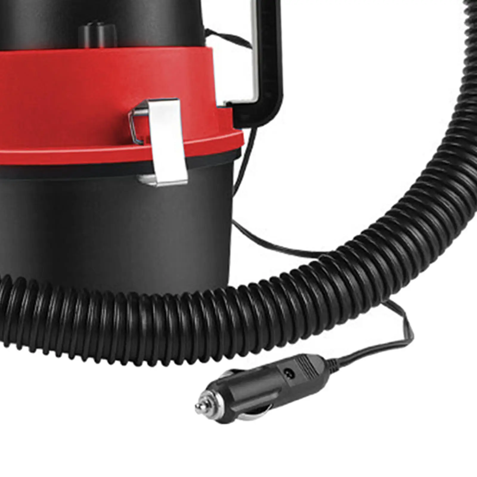 12V Wet/Dry Car Canister Vacuum Flexible 3 Foot Hose for Greater Reach Wet or Dry Pickup 4L Capacity Durable Light Duty Compact