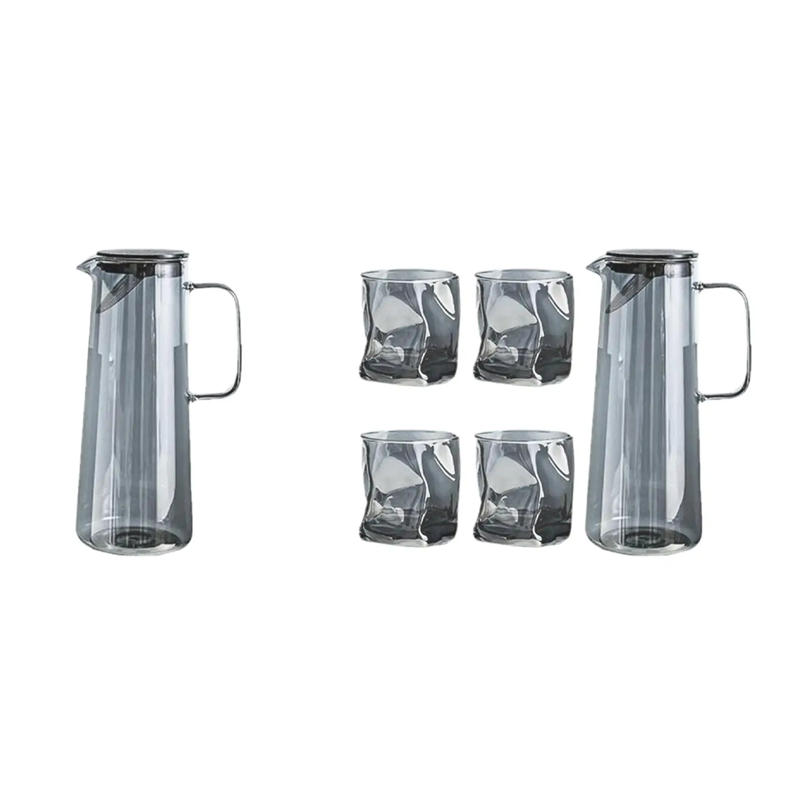 Borosilicate Glass Teapot 1450ml Juice Carafe Heat Resistant Iced Tea Pitcher for Juice Office Coffee Lemonade Hot Cold Beverage