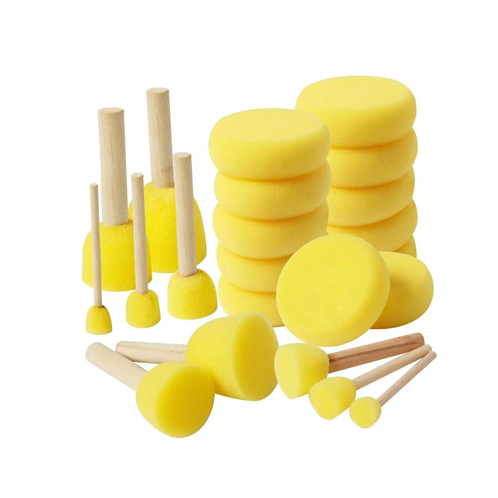 22x Sponge Stamp Practical Paintbrush Drawing Brush Lightweight Art Supplies Sponge Brush Painting Accessories Paint Brush