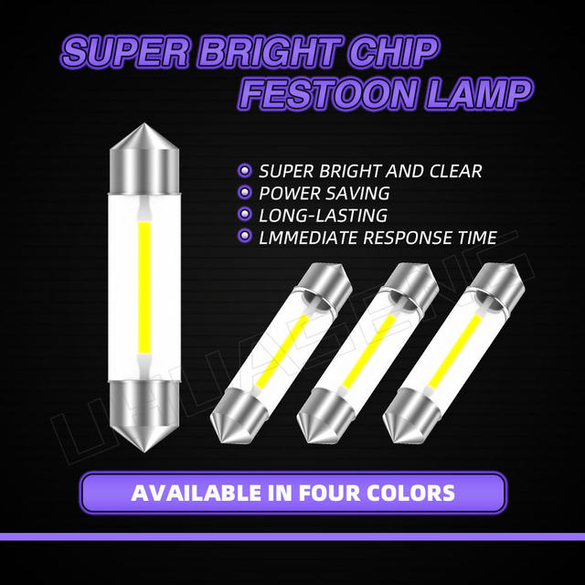 Ampoules LED C5W 36mm Blanc - 4 Pack Pour éclairage Intérieur Voiture