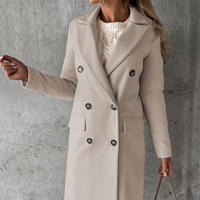 Trench Coats Womens Dress Coats Winter Plus Size S-4XL Women Long