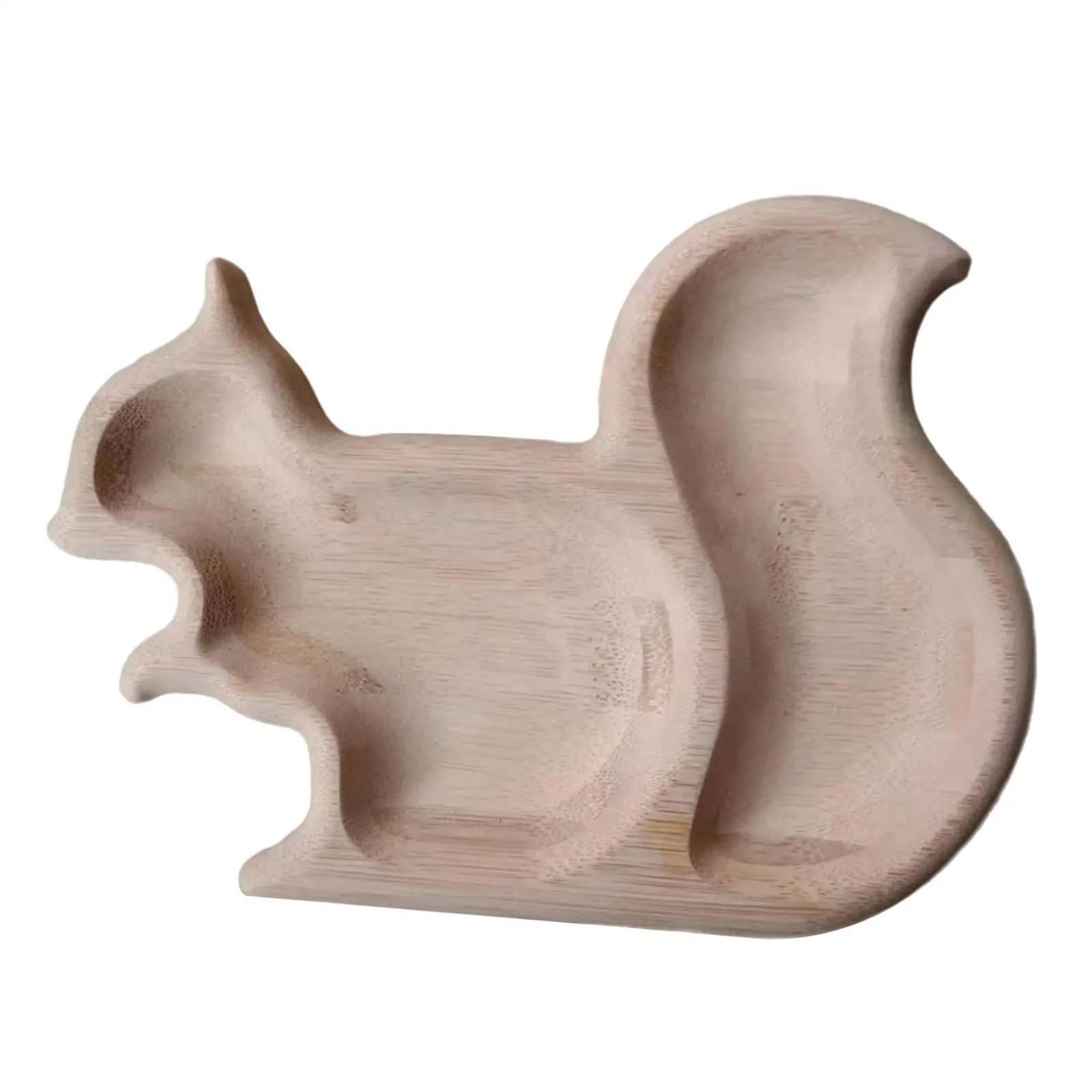 Squirrel Serving Dish Dessert Platter Tray Candy Dish Nut Bowl Wooden Serving Tray for Snack Goodies Fruit Candies Kitchen