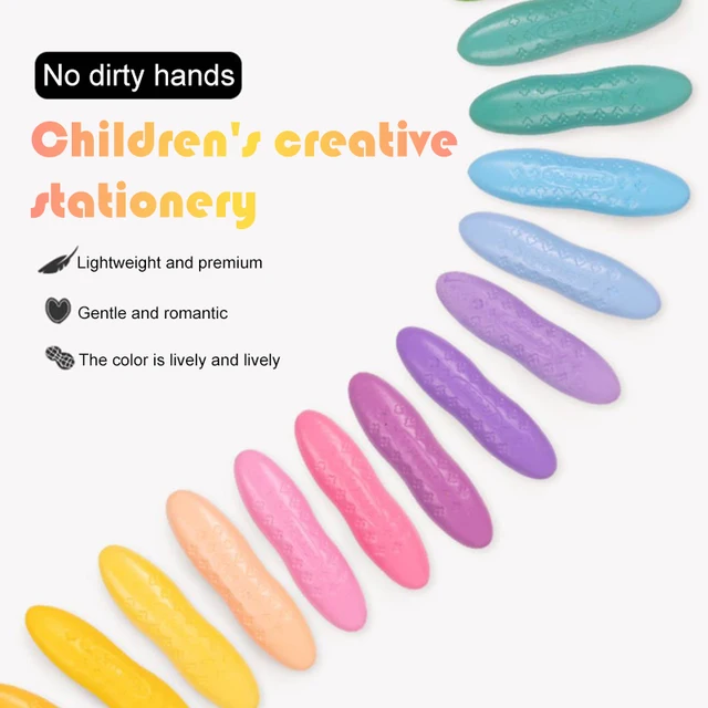 LLD 1Set Cute Color Peanut Crayons for Kids Pastel Aquarelles Painting  Washable Marker Set Colores Canetas School Art Supplies - AliExpress