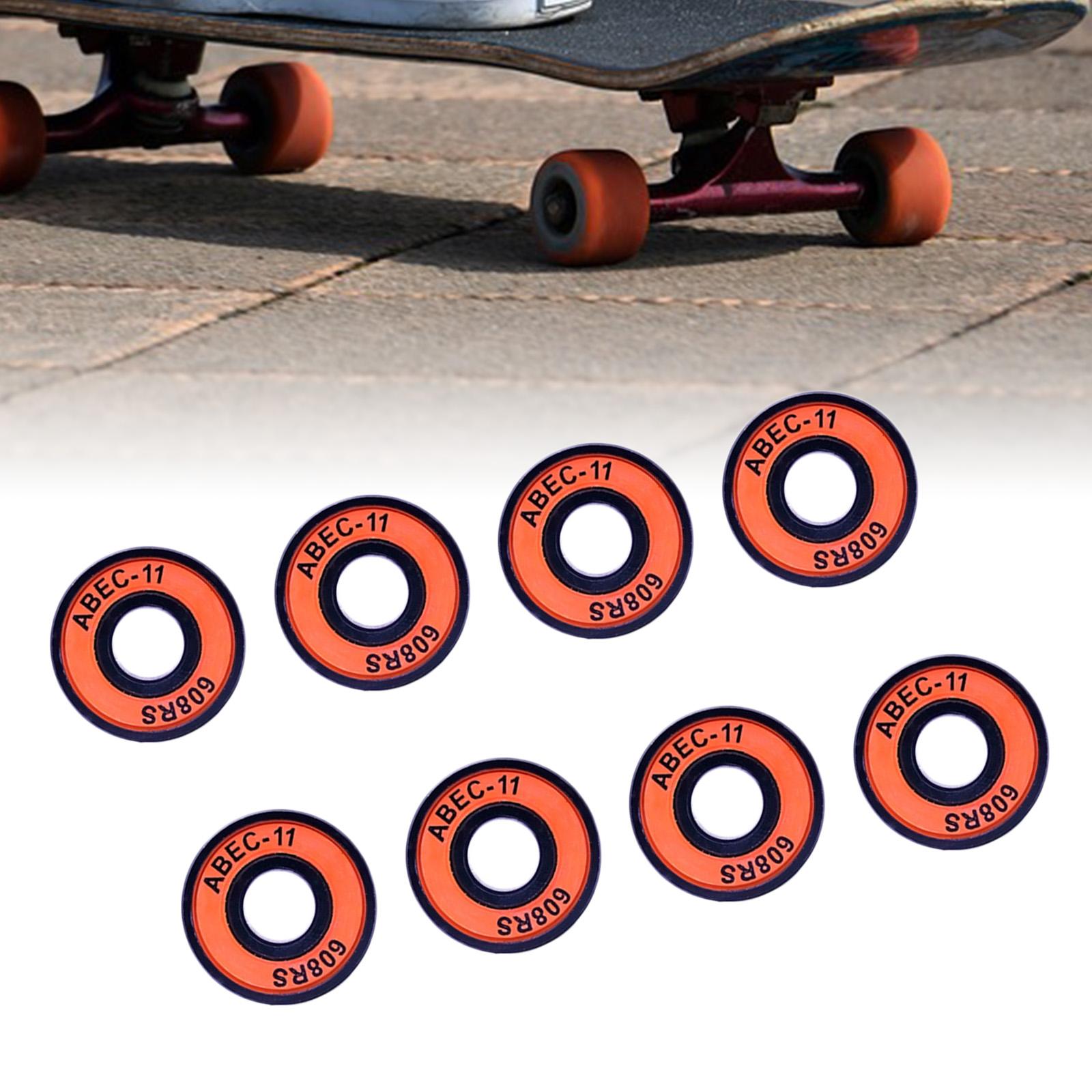 8x ABEC-11 608 RS Inline Roller Skate Wheel Bearing Anti-rust Skateboard Wheel Bearing Sealed Shaft