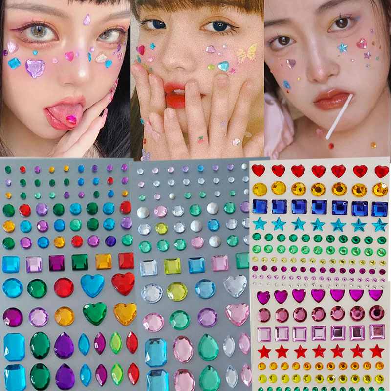 Best of New Rhinestone Face Sticker Glitter Face Festivals Accessories For Children Face Gems Jewels Stickers Decoration Makeup Crystals Reviews & Tips