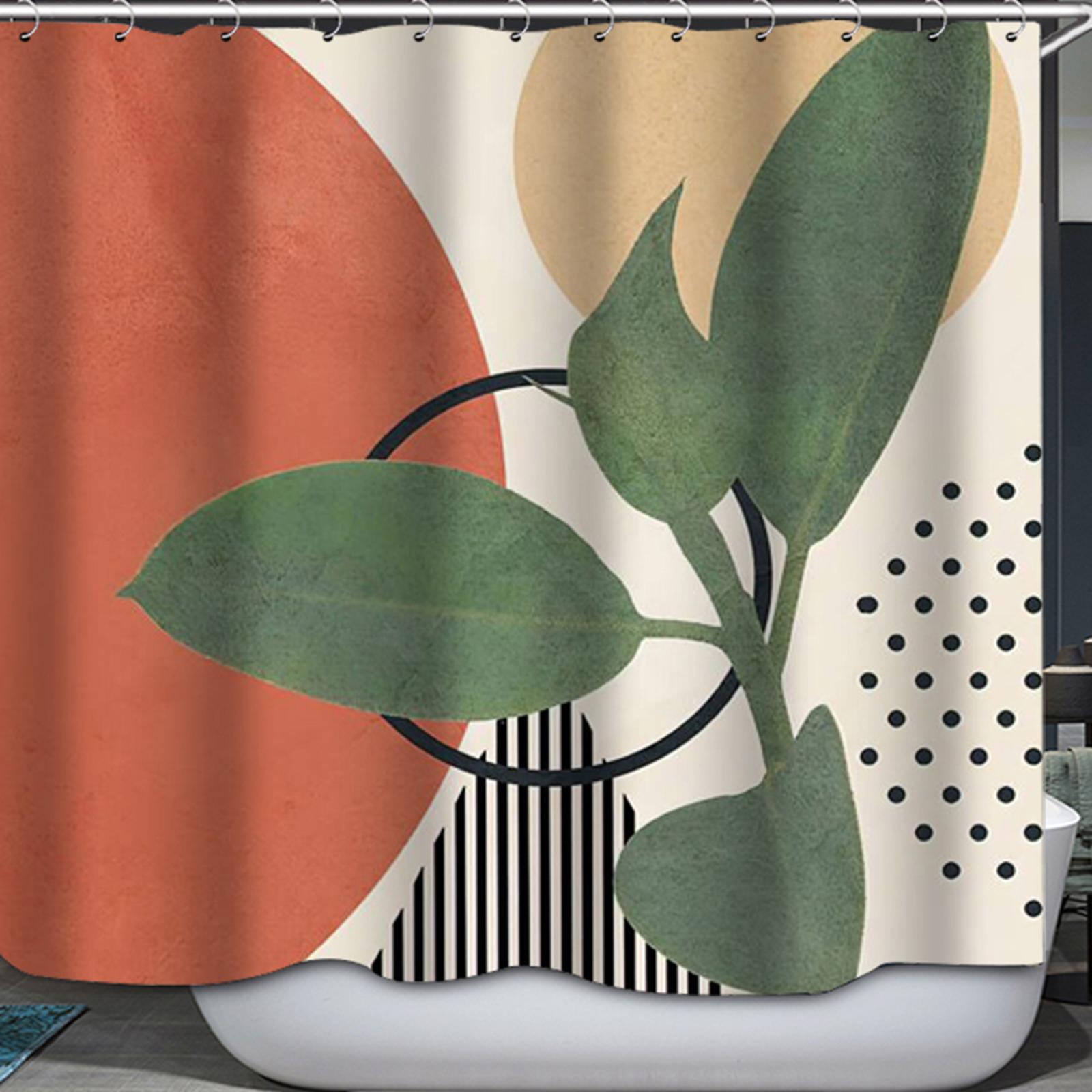 Shower Curtain/ Quick Drying Washable Abstract Art Polyester Fiber Modern Waterproof Bath Curtains/ for Bathroom