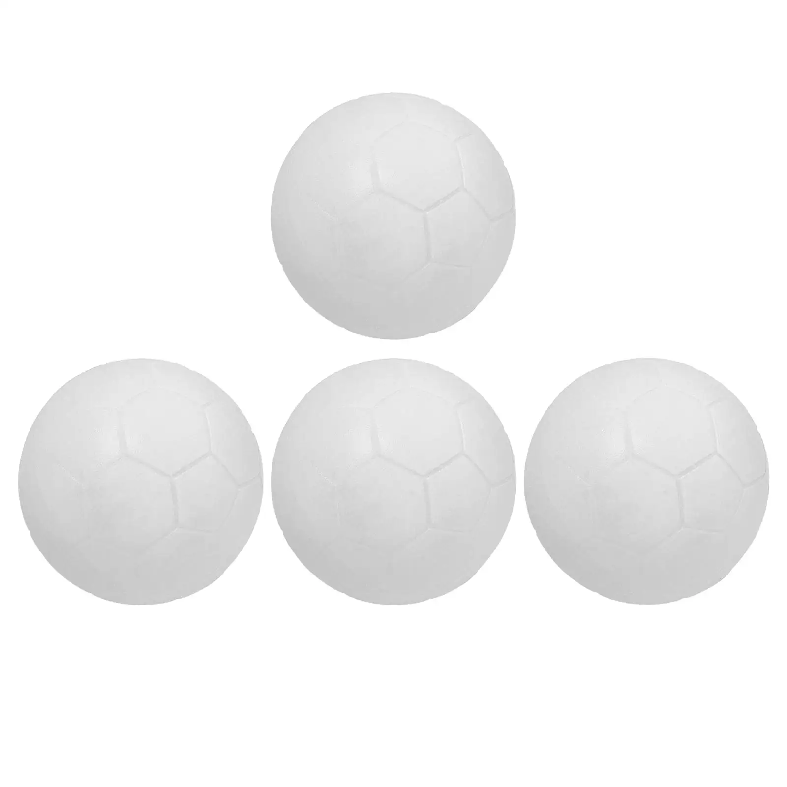 4x Lightweight Table Soccer Balls Size 36mm Football White Mini Standard Size