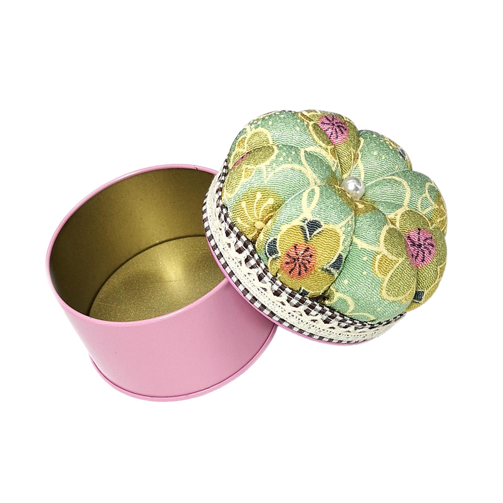 Description Picture 5 of itemFloral Pattern Pin Cushion with Storage Box Adults DIY Craft Needles Holder Pincushion for Stitching Needlework Sewing Supplies