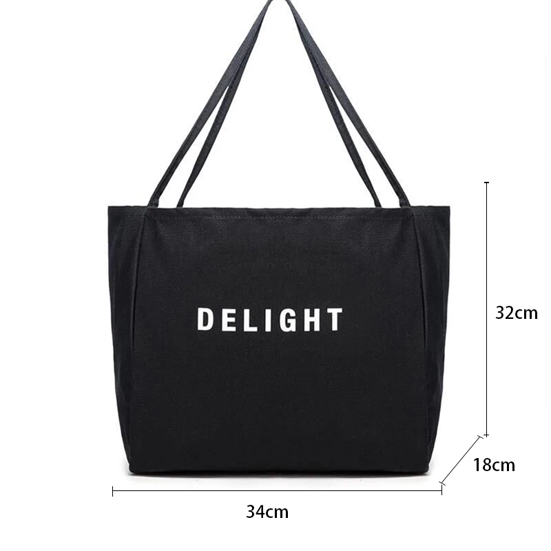 Large Canvas Handbag Women Candy Color Letter Shopping Tote Simple Lady  Shoulder Bag Big Capacity Handle Bag Students Books Bags