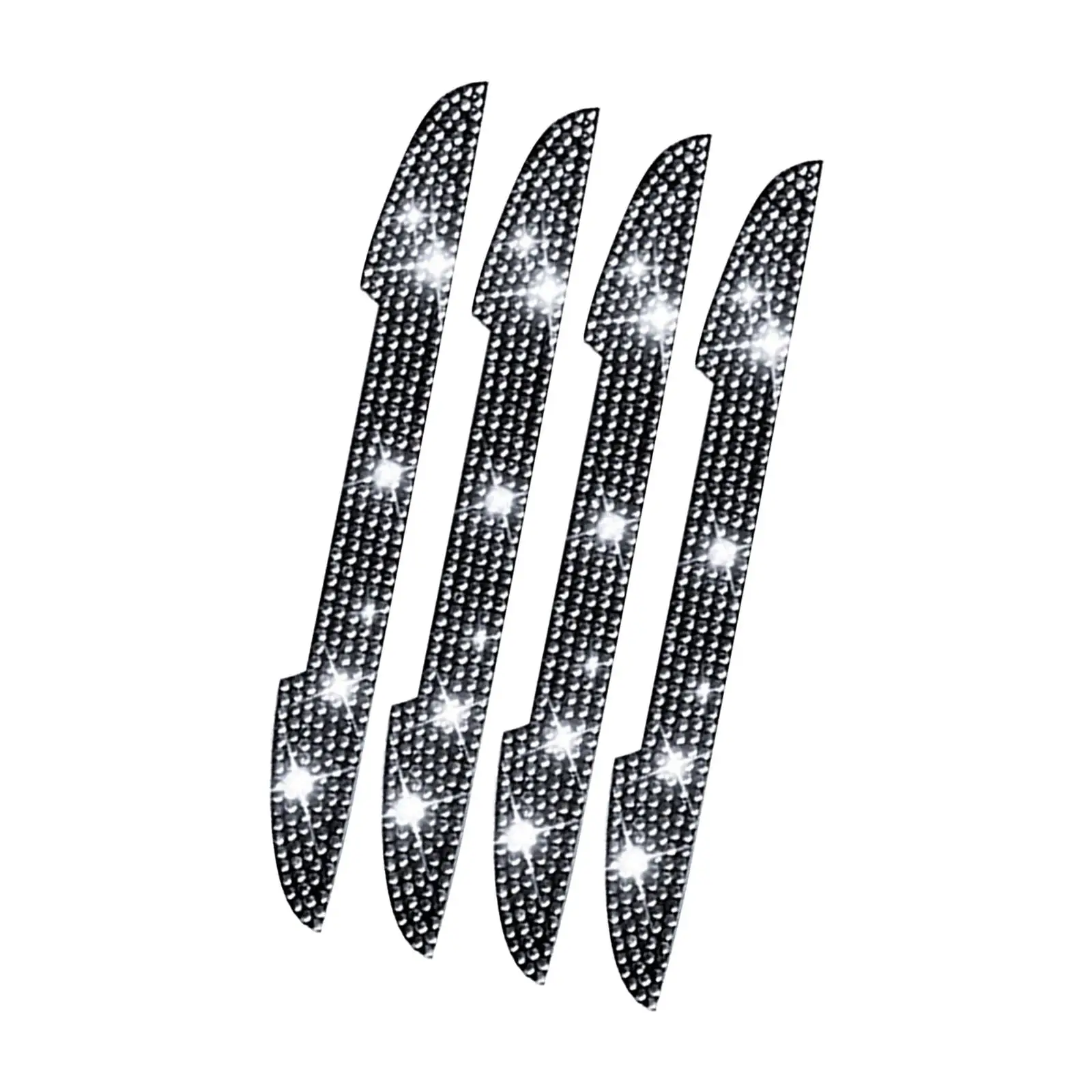 4Pcs Rhinestones Car Door Side Edge Protection Guards Self Adhesive Anti Collision Strips for Rear View Mirror Cover