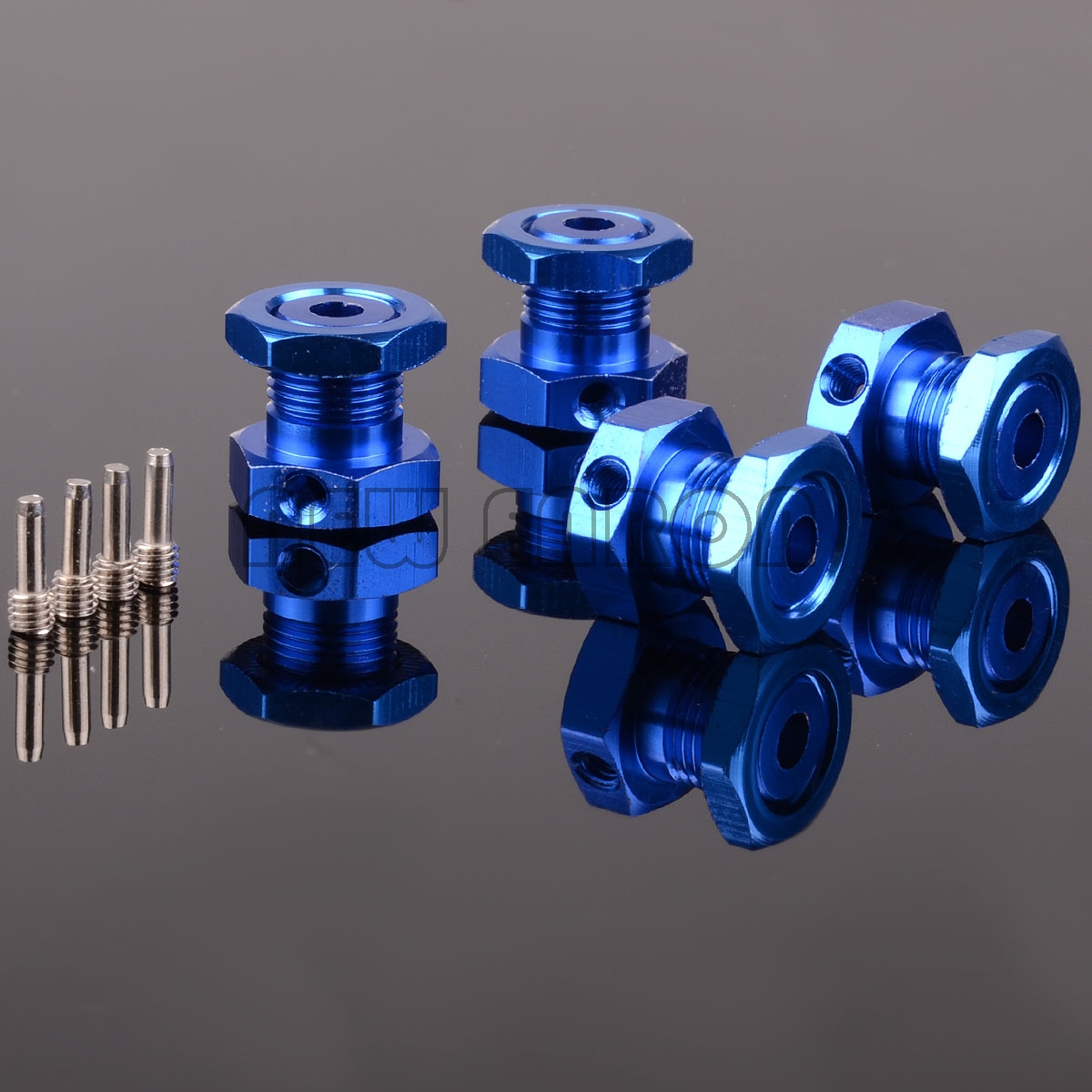 New enron #5353 4pcs Aluminium 17mm Sechs kant Radmuttern Naben mit Thread lock für RC Traxxas 1/10 Revo Gipfel Slayer Pro 4 x4 t-maxx – Detail 5