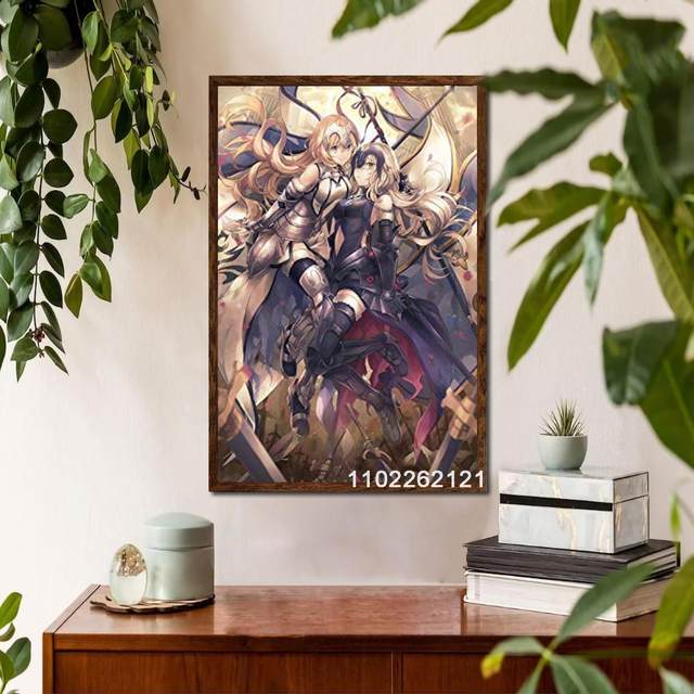 Fate grand order anime decoração arte cartaz da parede personalizado  presente moderno família quarto decoração 24x36 lona cartazes