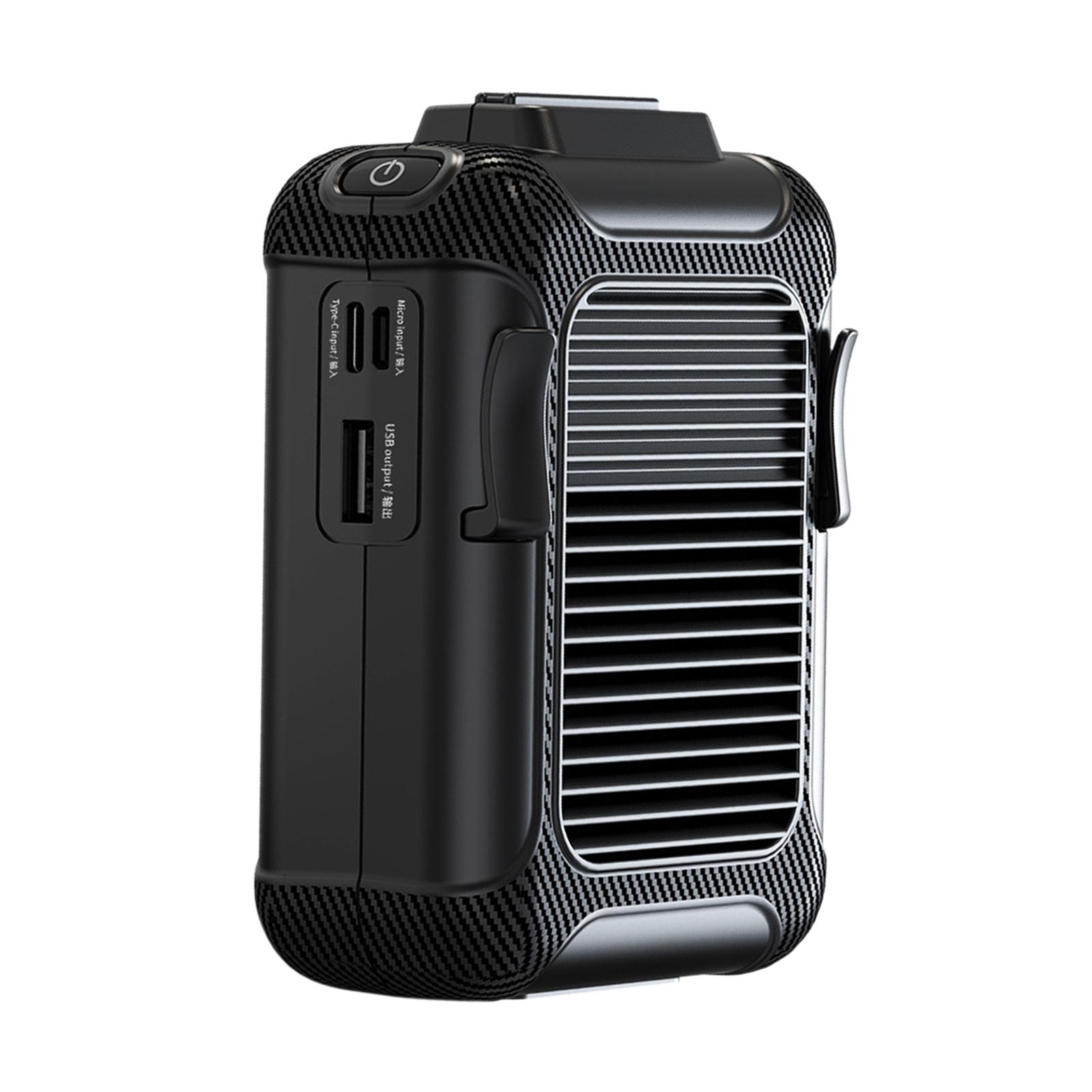 Waist Clip Fan on Belt Air Conditioner Necklace Fan for Hiking Farms Fishing