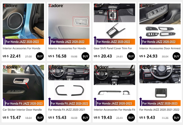 Honda jazz 2021 accessories discount
