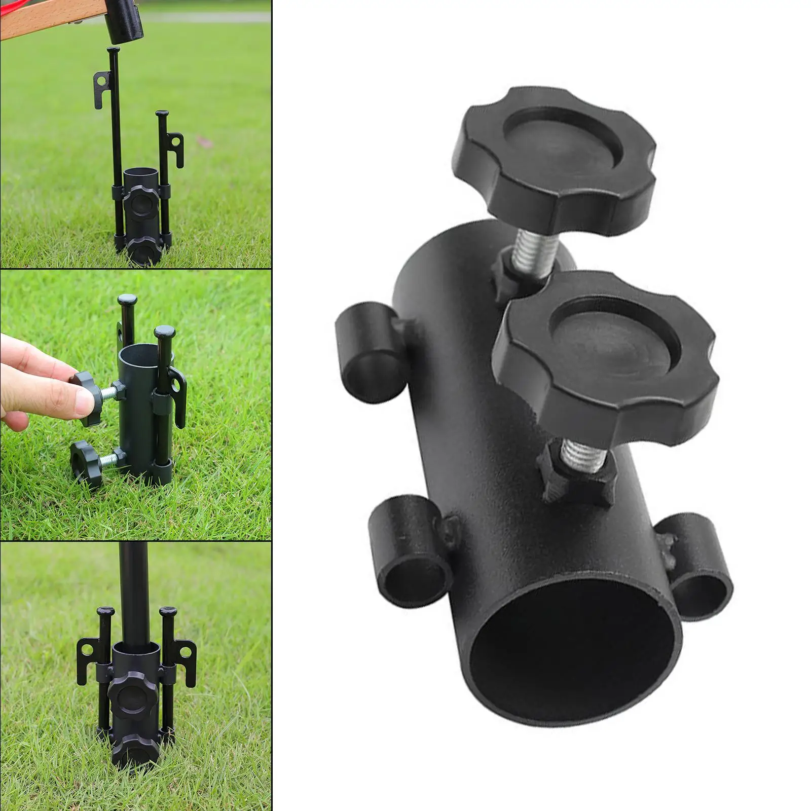 Awning Rod Holder Reinforced Canopy Poles Stand for BBQ Traveling Outdoor