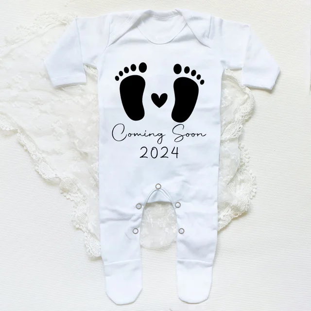 Baby Coming Soon 2023 Baby Announcement Baby Clothes Summer Boys Girls  Bodysuit Pregnancy Reveal Ropa Outfits Toddler Jumpsuits - AliExpress