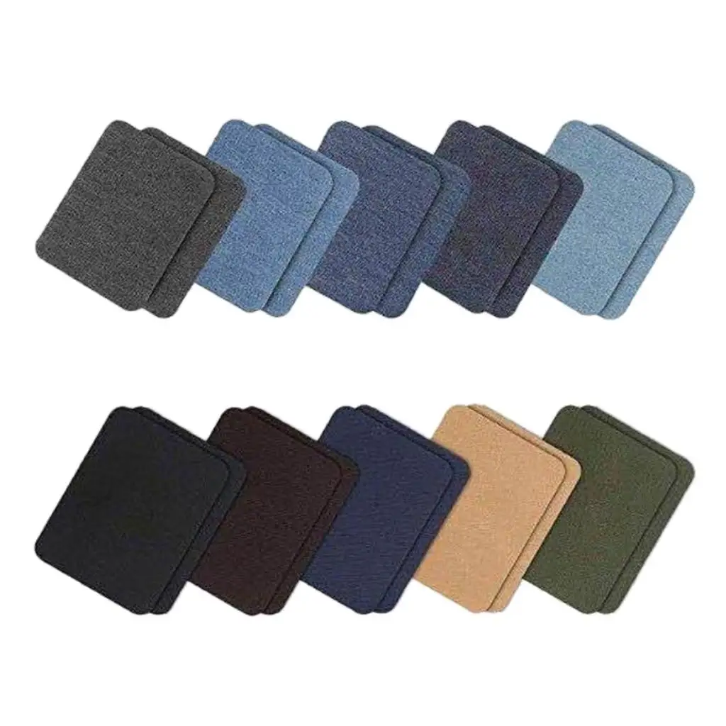 20 Pieces Iron on Fabric Patches Denim Jean Repair Patches Clothing Repair Patch