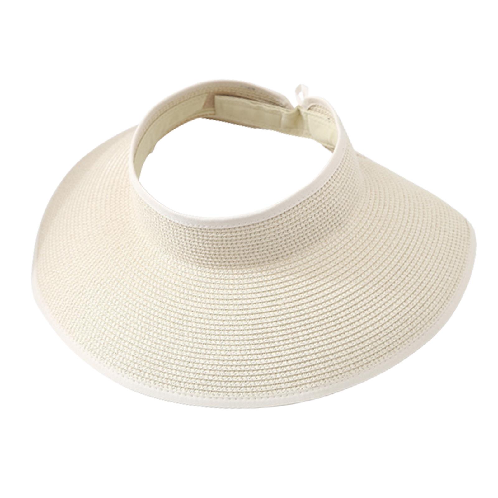 Women Straw Hat Sun Hats Wide Brim Portable Casual Sun Protection Lightweight Hat Beach Hats for Spring Outdoor Travel Trips