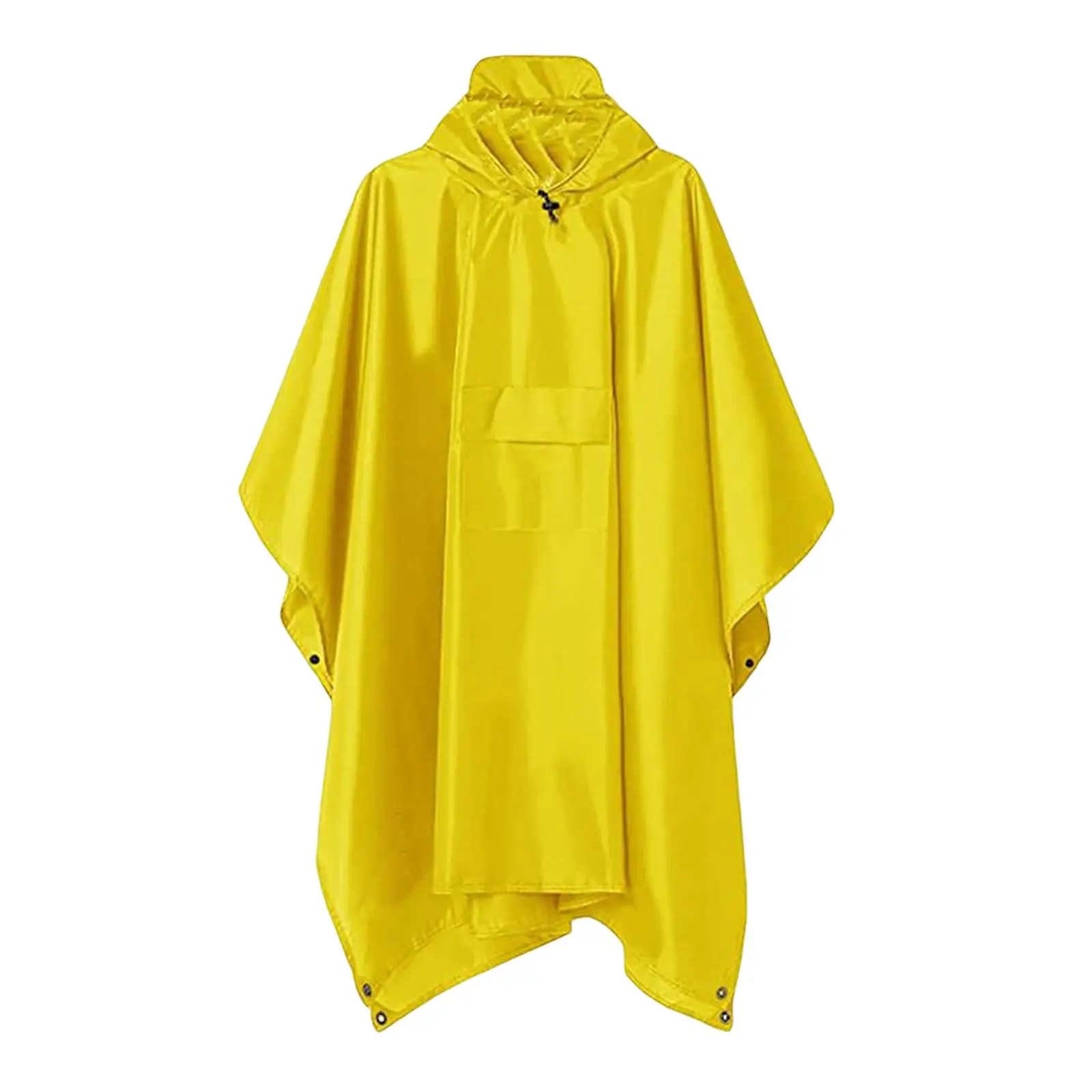 Hooded Rain Poncho for Adult with Pocket, WaterLightweight Unisex Raincoat for Hiking, Camping