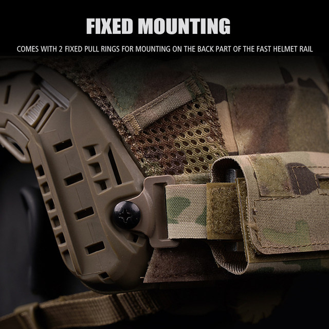 Pochette Poids Pour Casque Tactique - Équilibrage NVG/Batteries - Compatible OPS, FAST, BJ, PJ, MH
