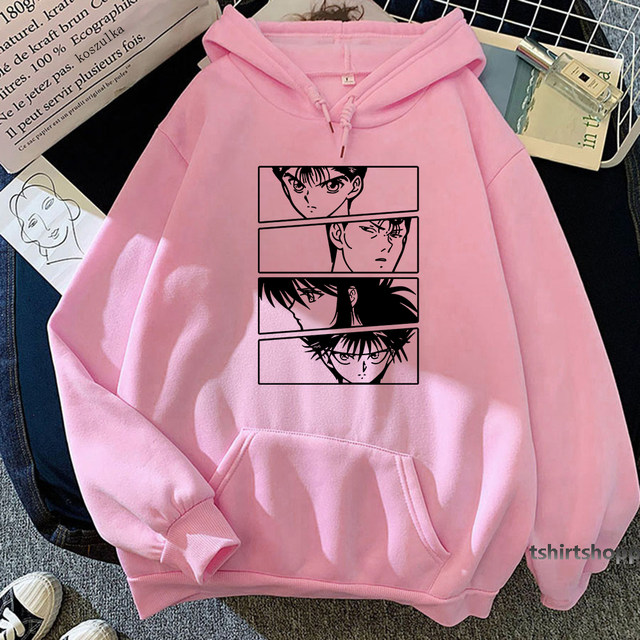 Anime Yu Yu Hakusho Hoodie Hiei Hoodies Yusuke Aesthetic Clothes Kuwabara  Women Spring/Autumn Sweatshirt Kawaii Kurama Sudaderas